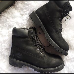 Black Timberlands boots
